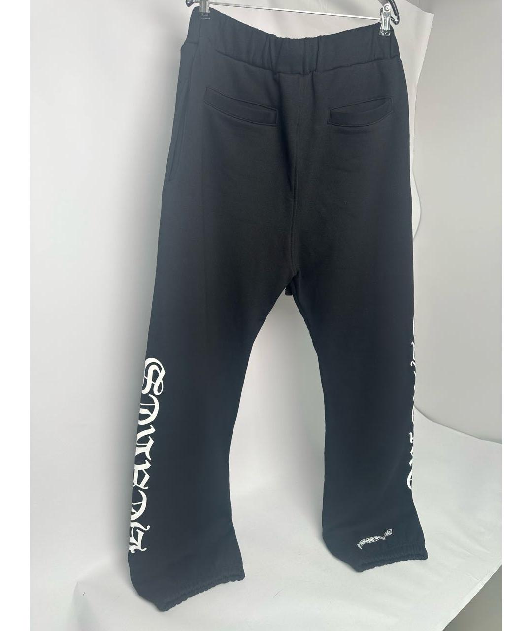 CHROME HEARTS Черные хлопковые повседневные брюки, фото 3