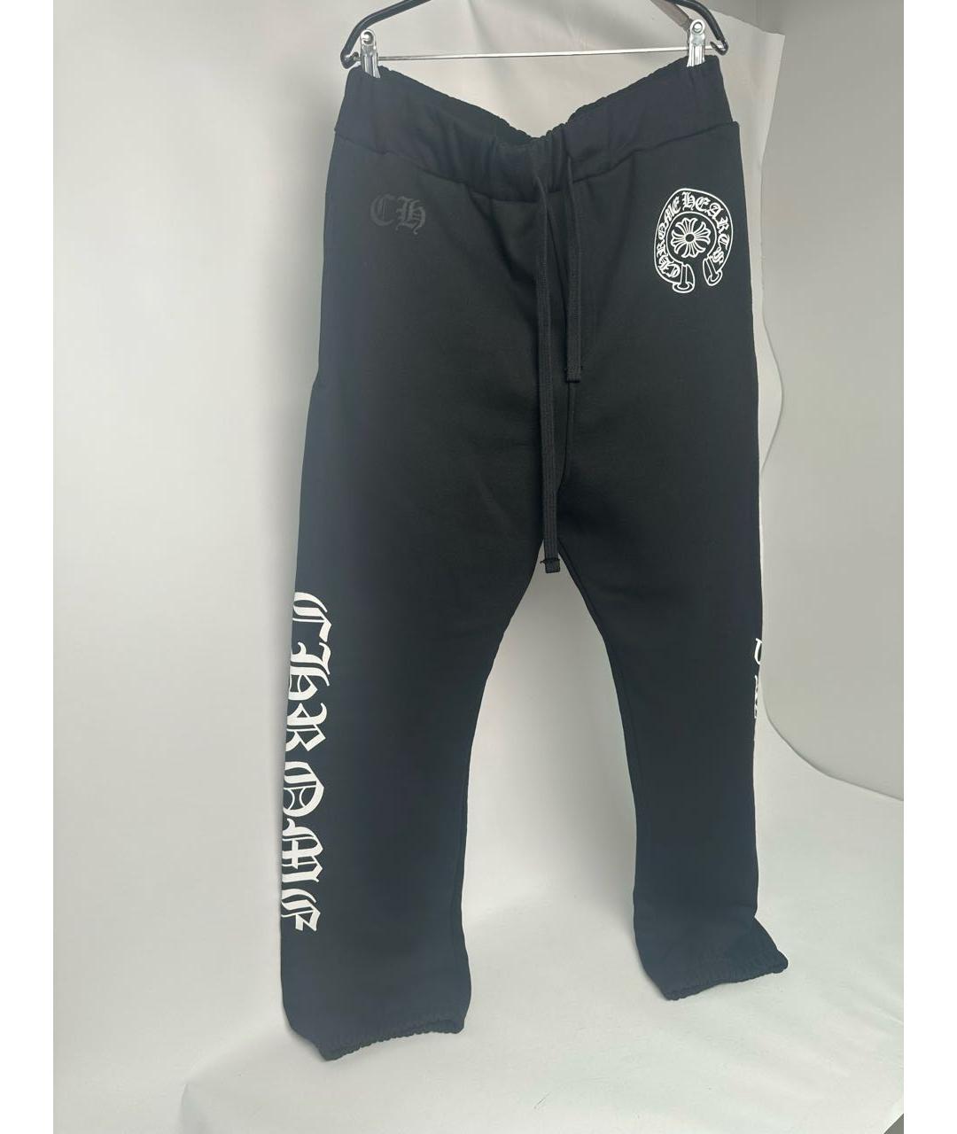 CHROME HEARTS Черные хлопковые повседневные брюки, фото 2