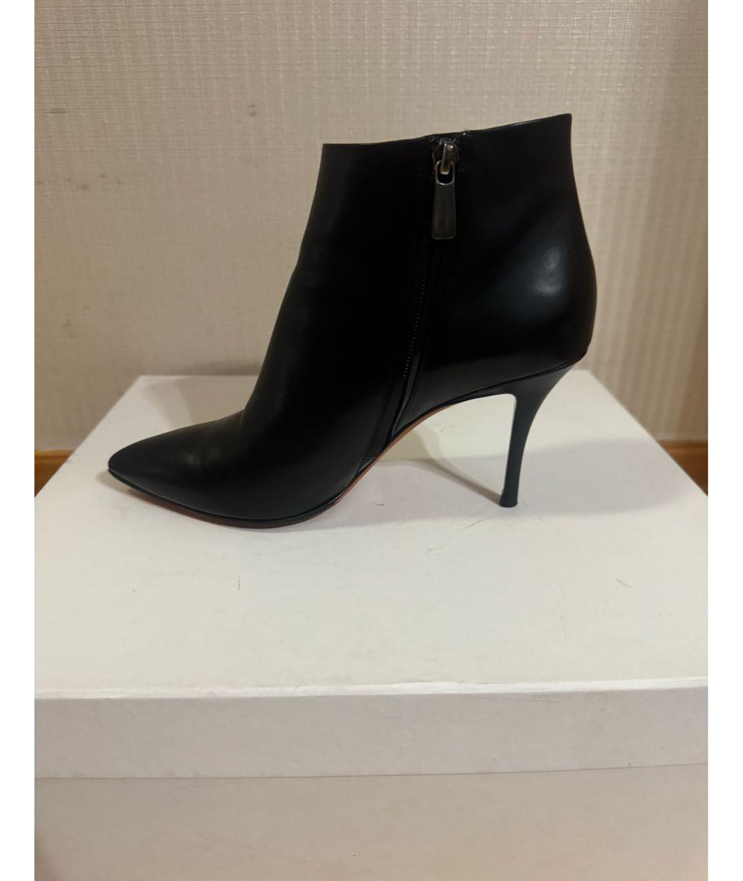 SANTONI Черные кожаные ботильоны, фото 5