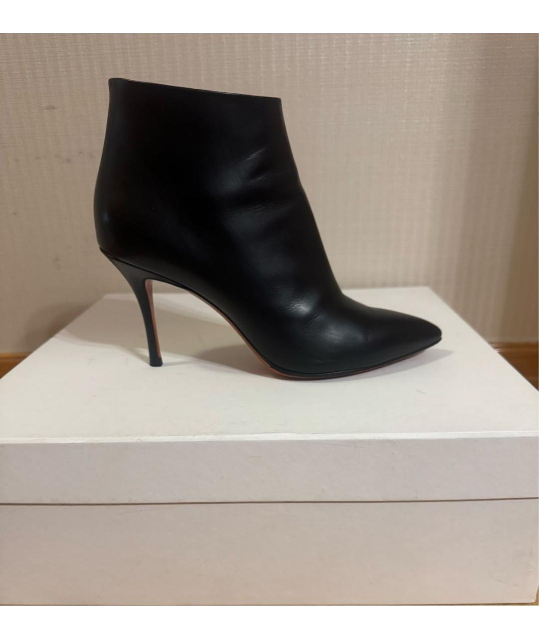 SANTONI Черные кожаные ботильоны, фото 6