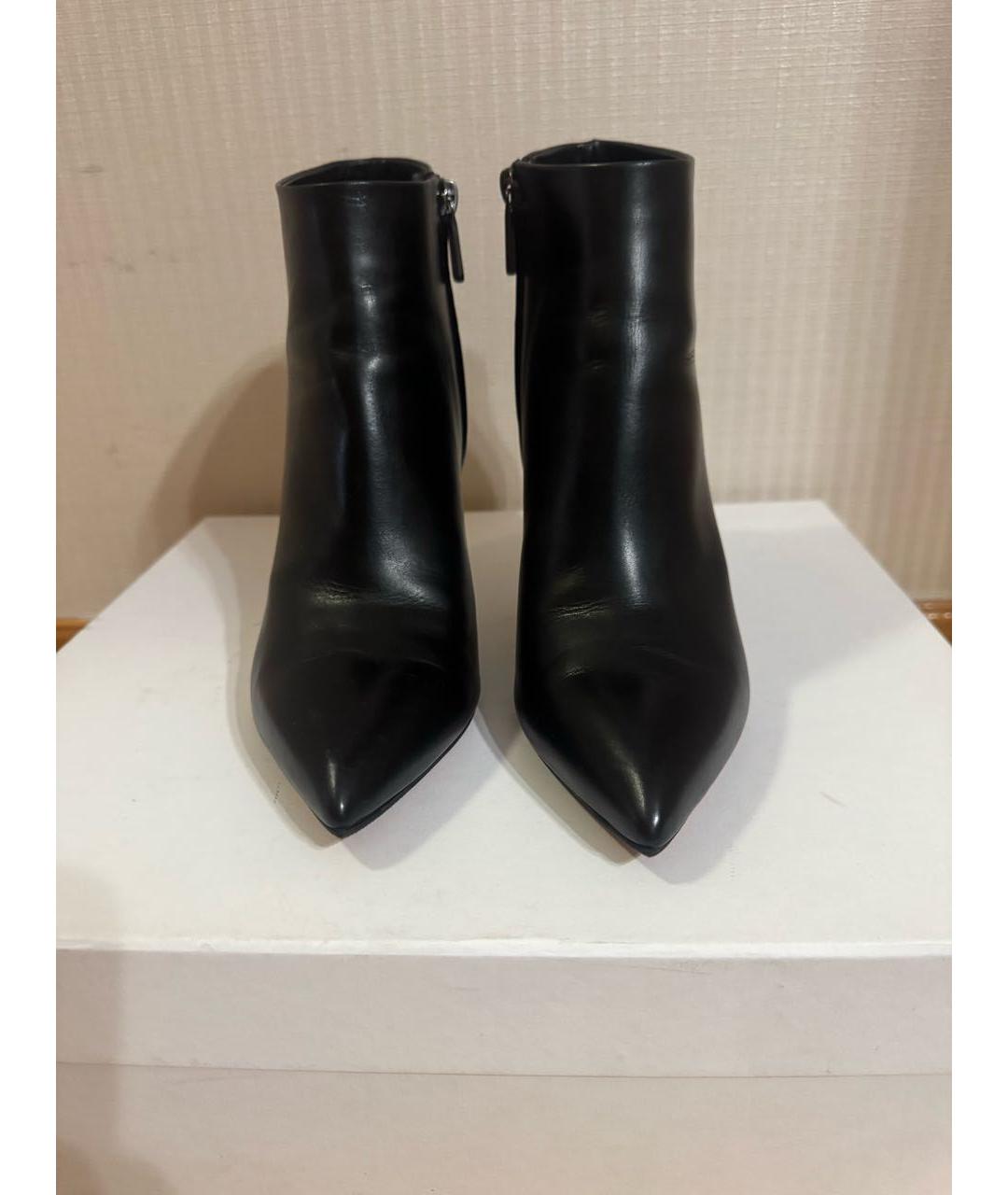 SANTONI Черные кожаные ботильоны, фото 2