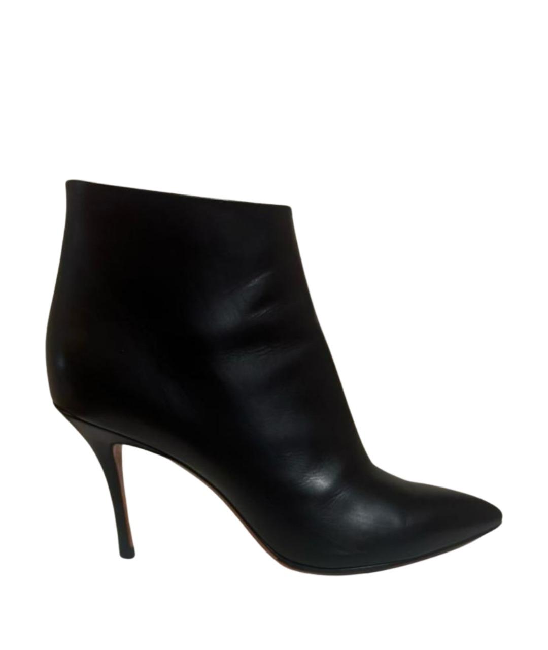 SANTONI Черные кожаные ботильоны, фото 1