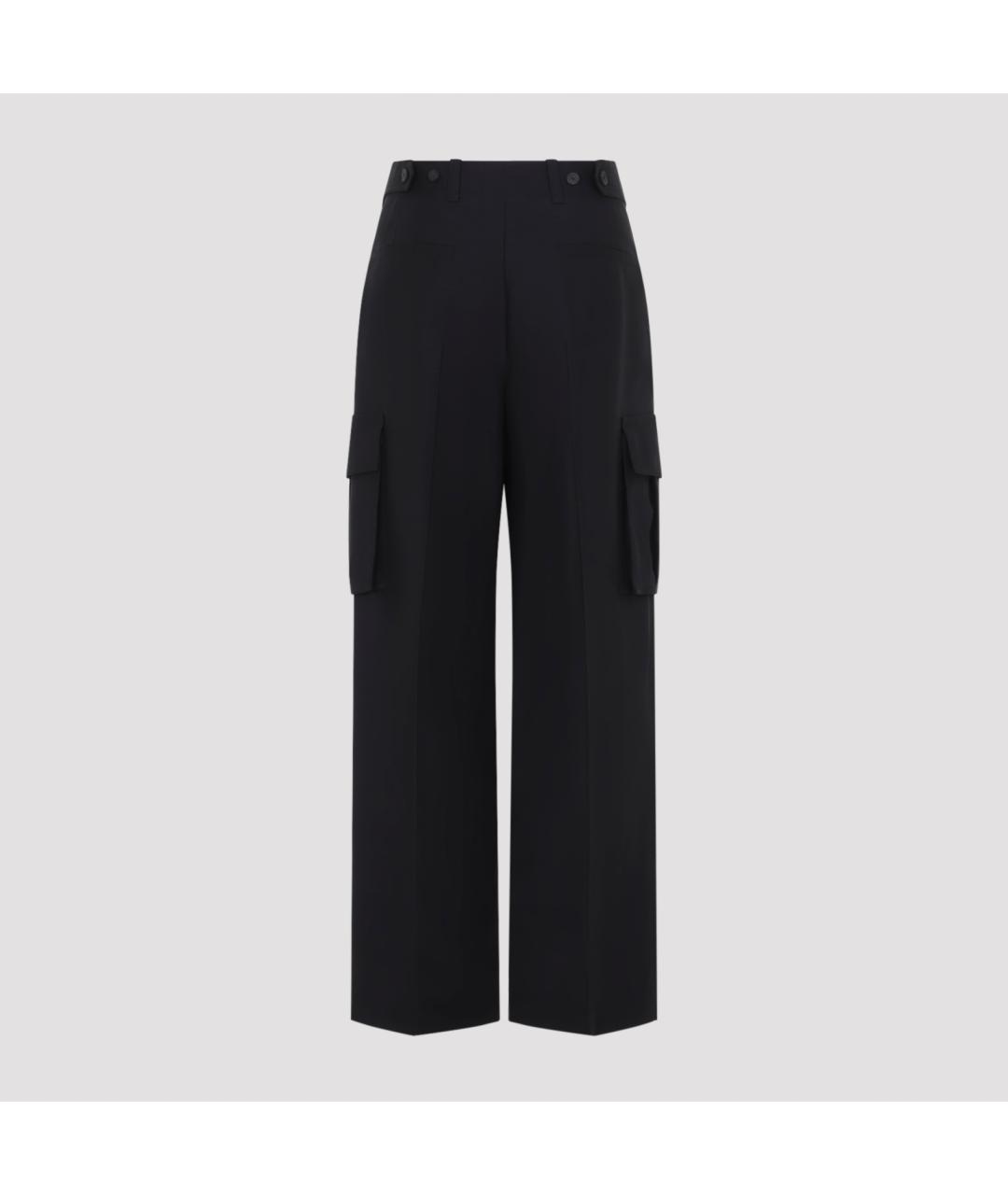 Carven Черные шерстяные брюки широкие, фото 3