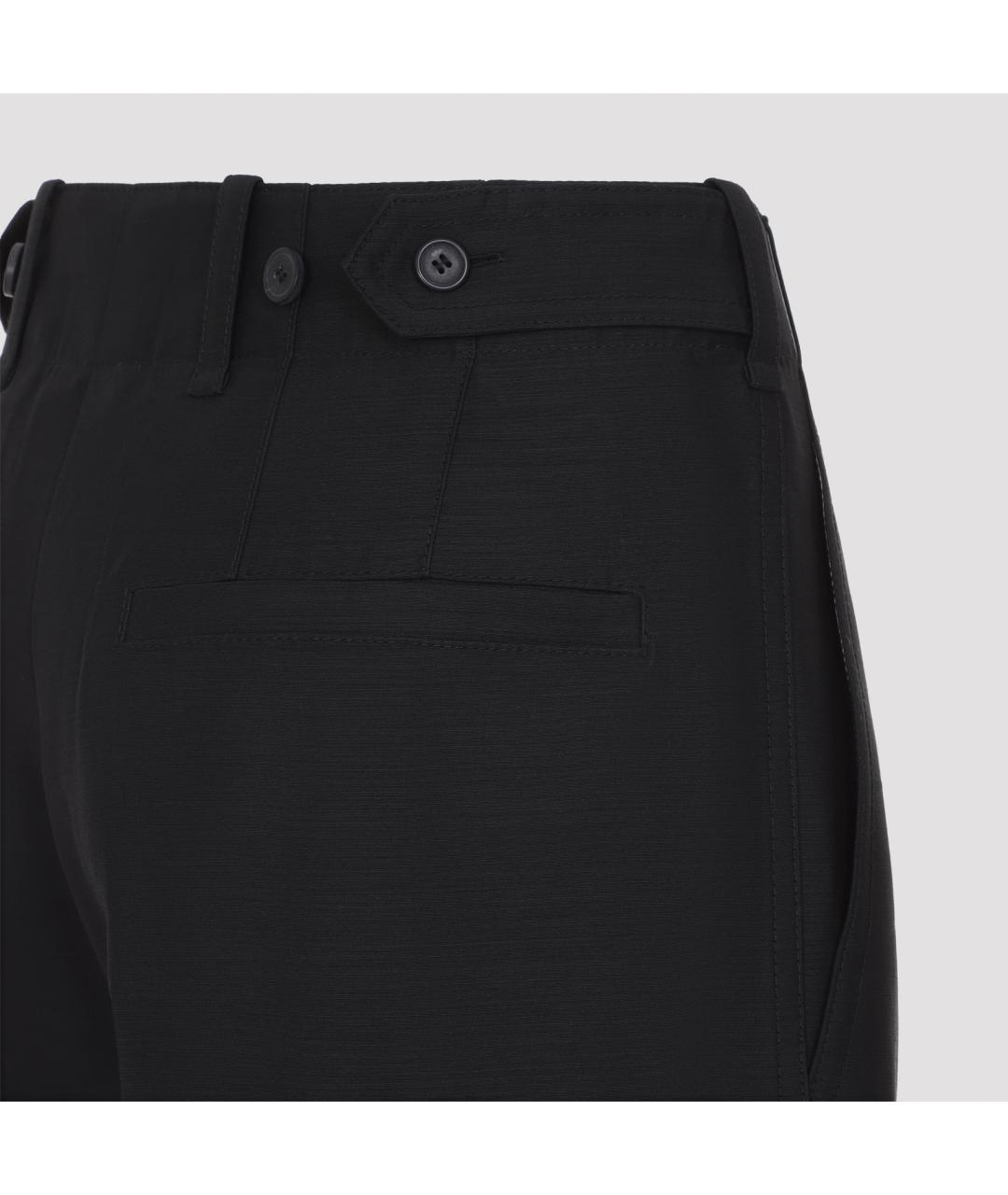 Carven Черные шерстяные брюки широкие, фото 4