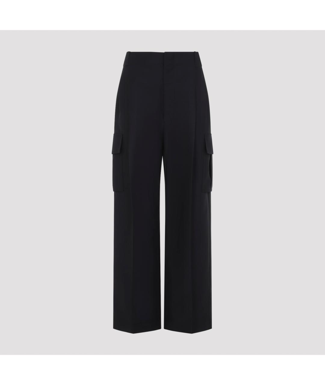 Carven Черные шерстяные брюки широкие, фото 2