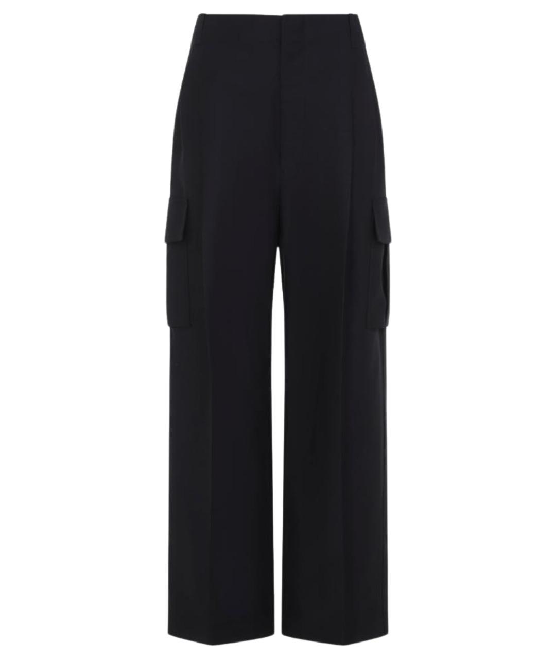 Carven Черные шерстяные брюки широкие, фото 1