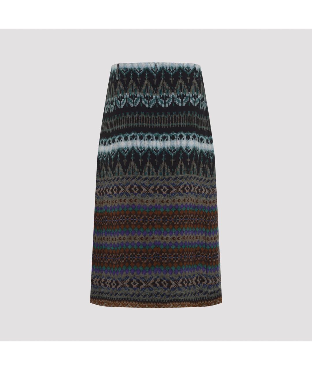 DRIES VAN NOTEN Коричневая вискозная юбка миди, фото 2