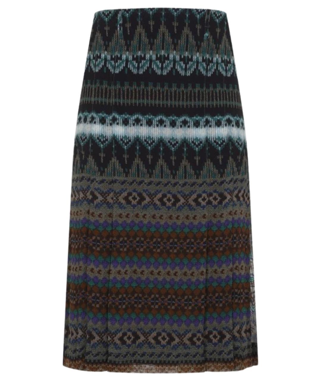 DRIES VAN NOTEN Коричневая вискозная юбка миди, фото 1