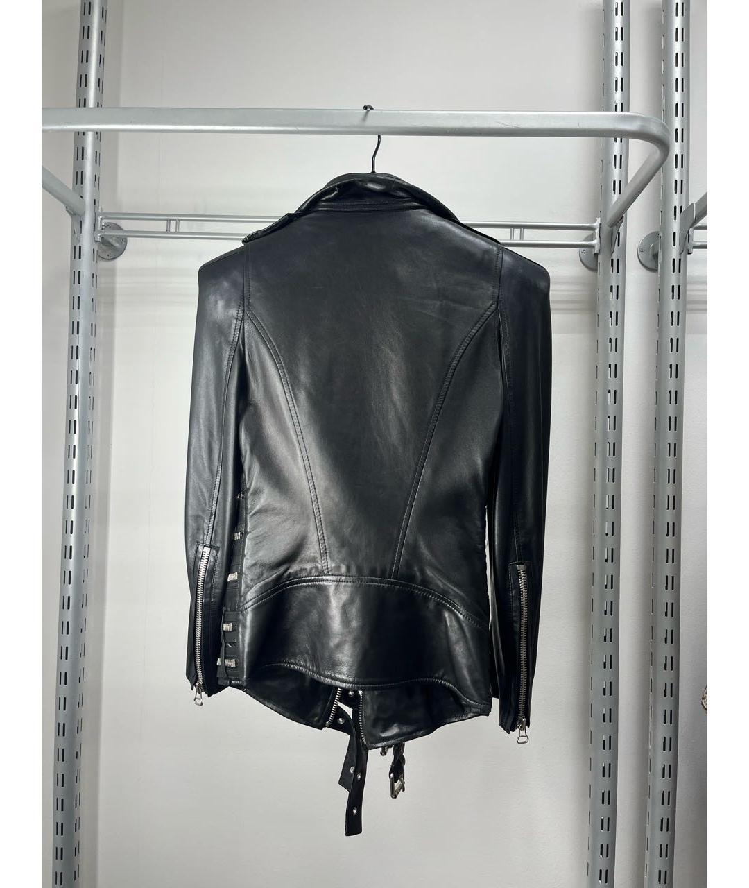 BALMAIN Черная кожаная куртка, фото 4