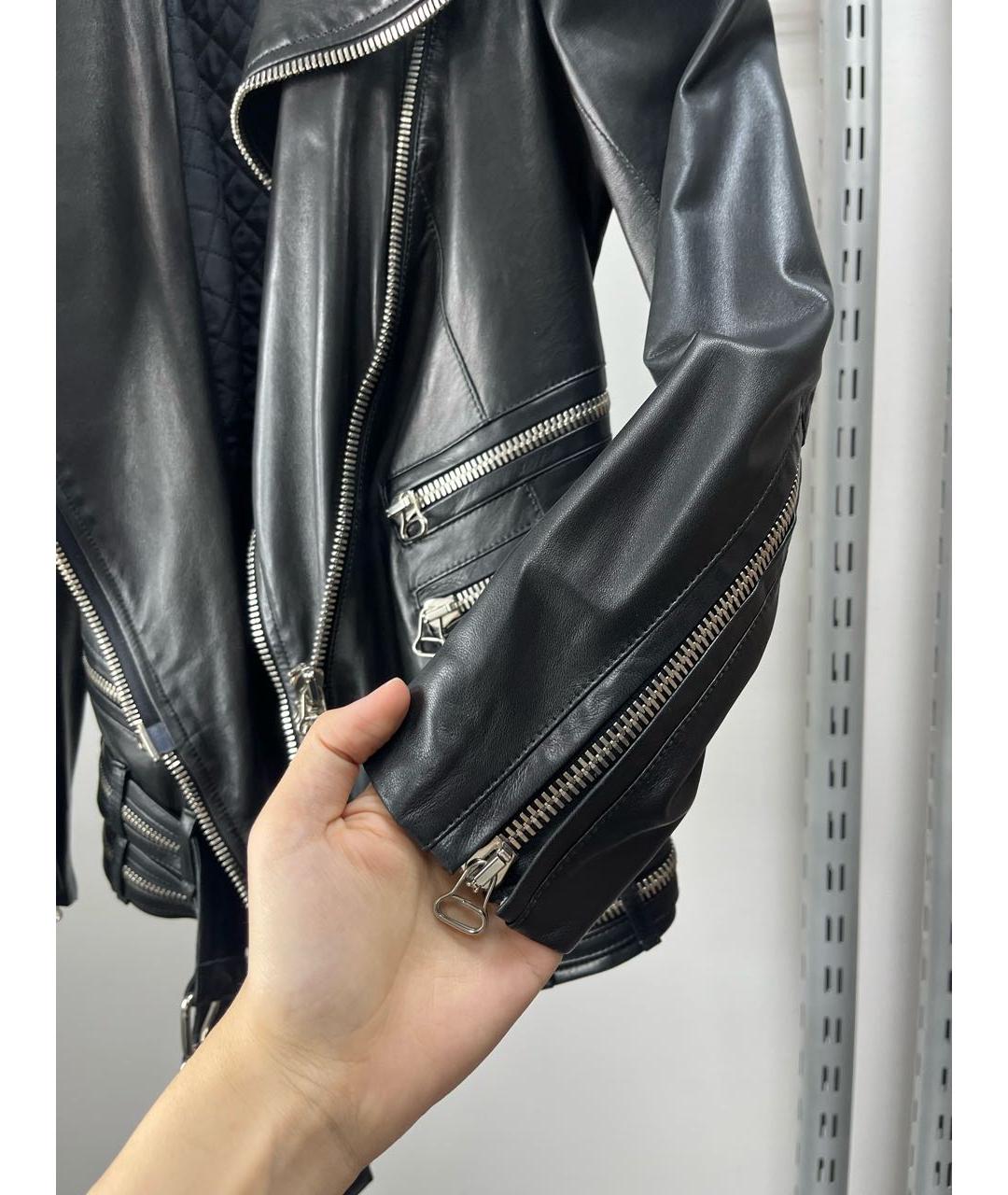 BALMAIN Черная кожаная куртка, фото 3