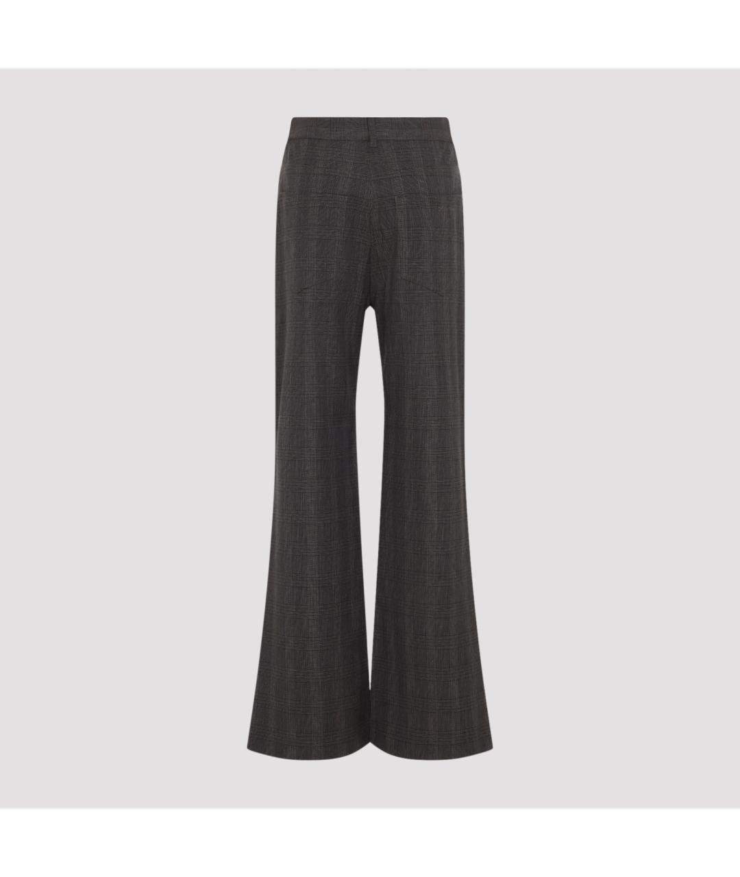 ACNE STUDIOS Коричневые шерстяные брюки широкие, фото 2