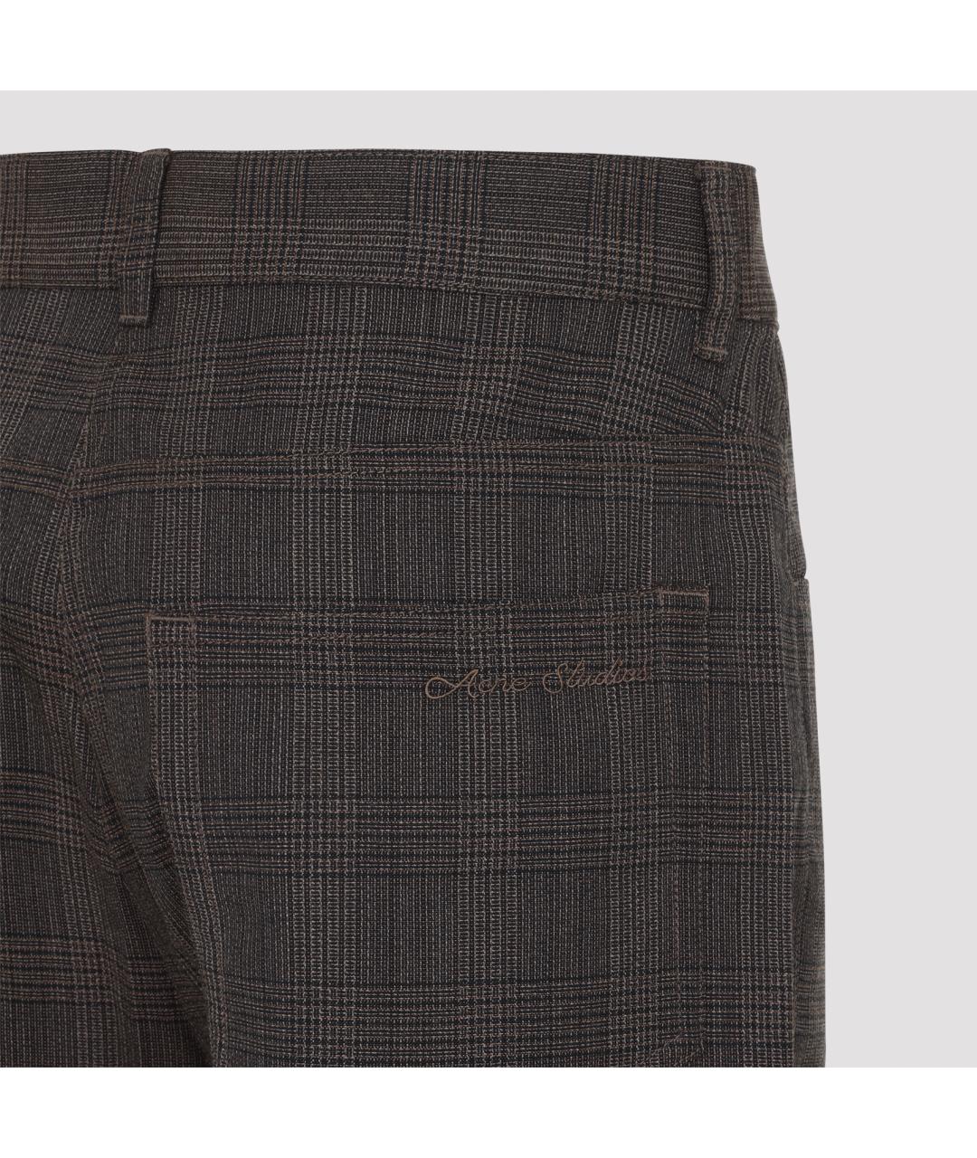 ACNE STUDIOS Коричневые шерстяные брюки широкие, фото 3