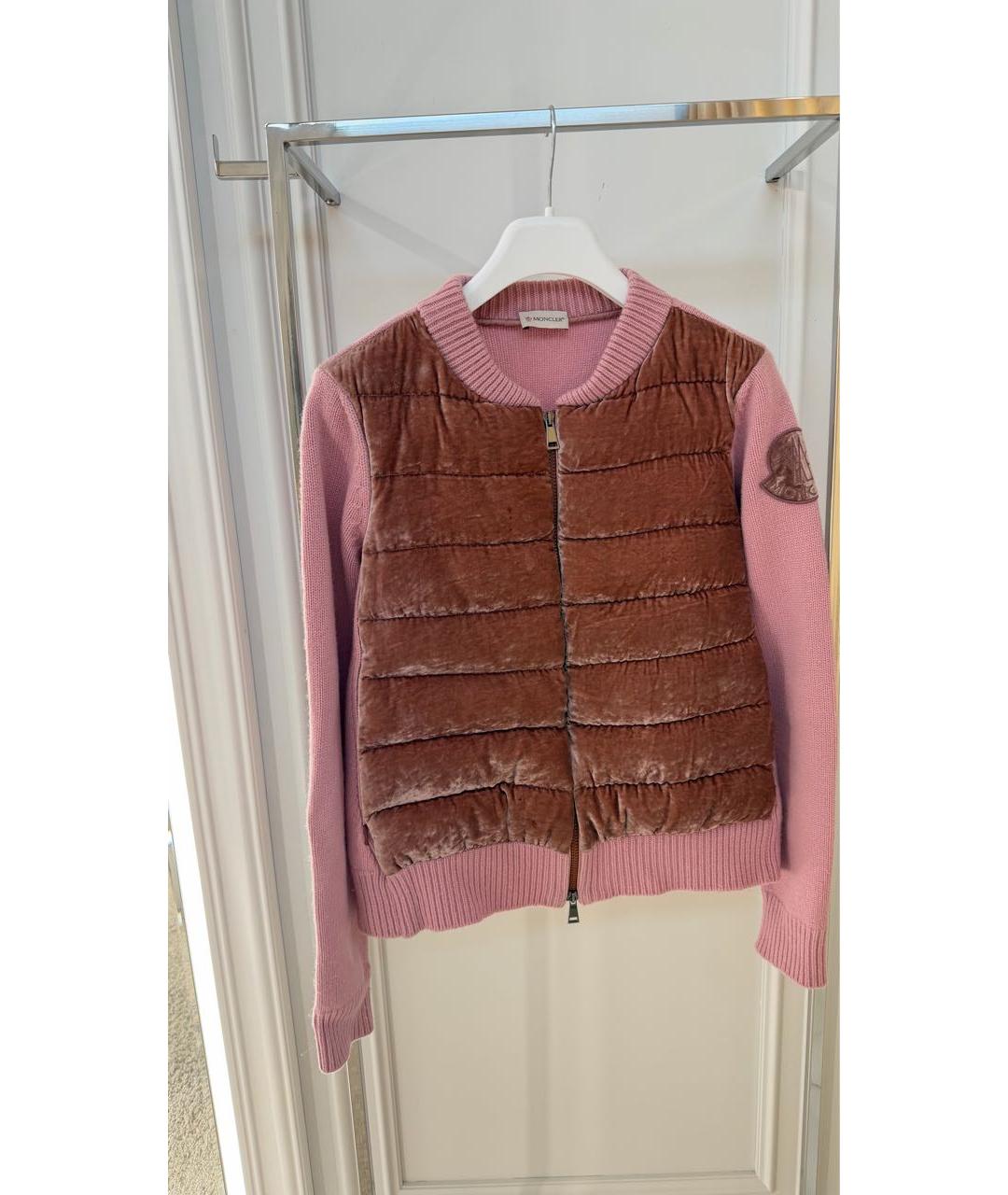 MONCLER Коралловый шерстяной кардиган, фото 2