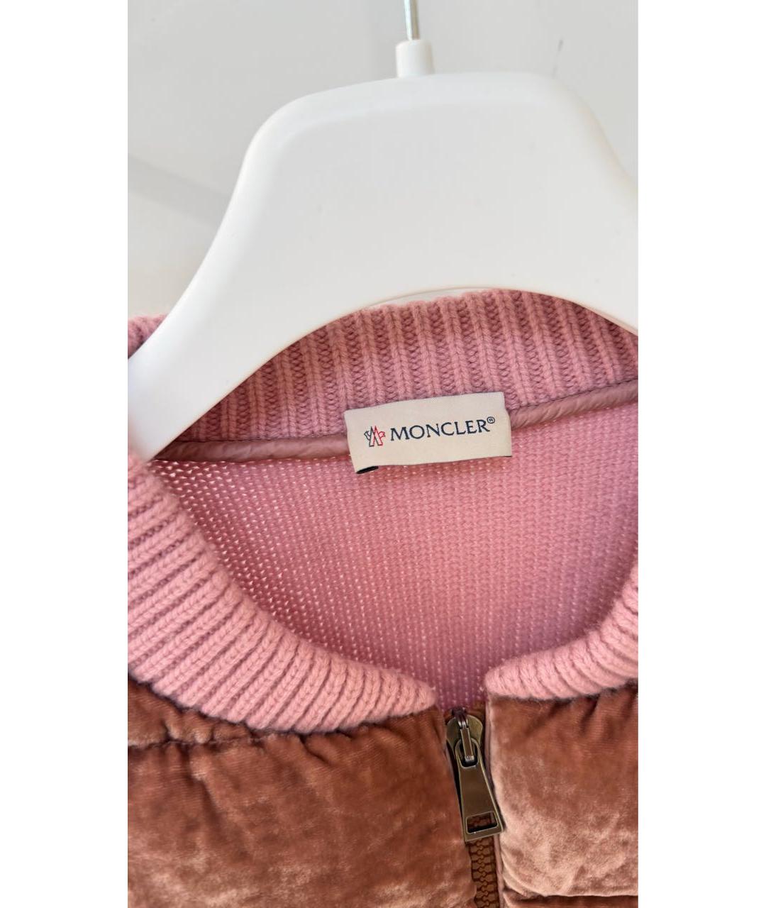 MONCLER Коралловый шерстяной кардиган, фото 4