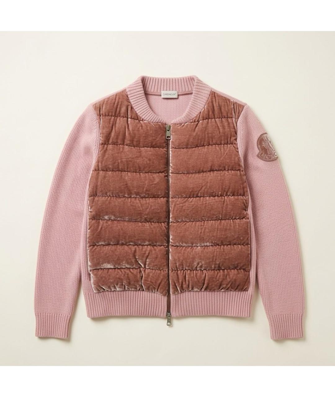 MONCLER Коралловый шерстяной кардиган, фото 5