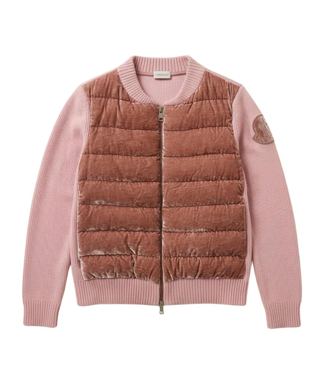 MONCLER Коралловый шерстяной кардиган, фото 1