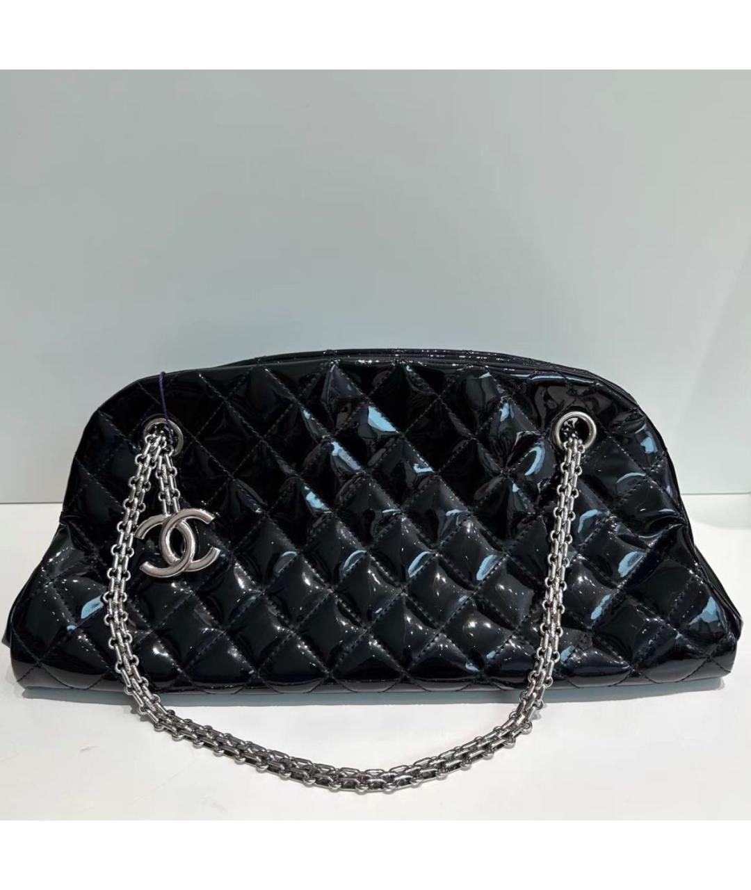 CHANEL Черная кожаная сумка через плечо, фото 6