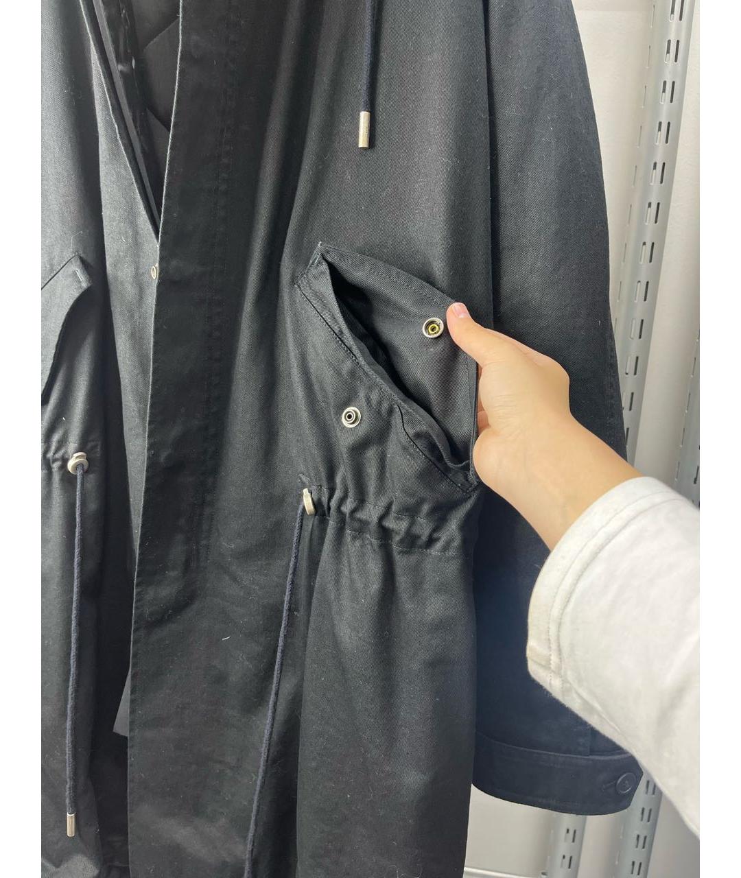SAINT LAURENT Черная хлопковая парка, фото 3