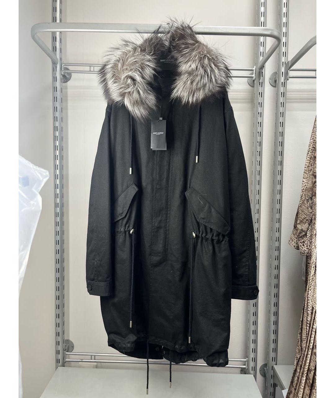 SAINT LAURENT Черная хлопковая парка, фото 5