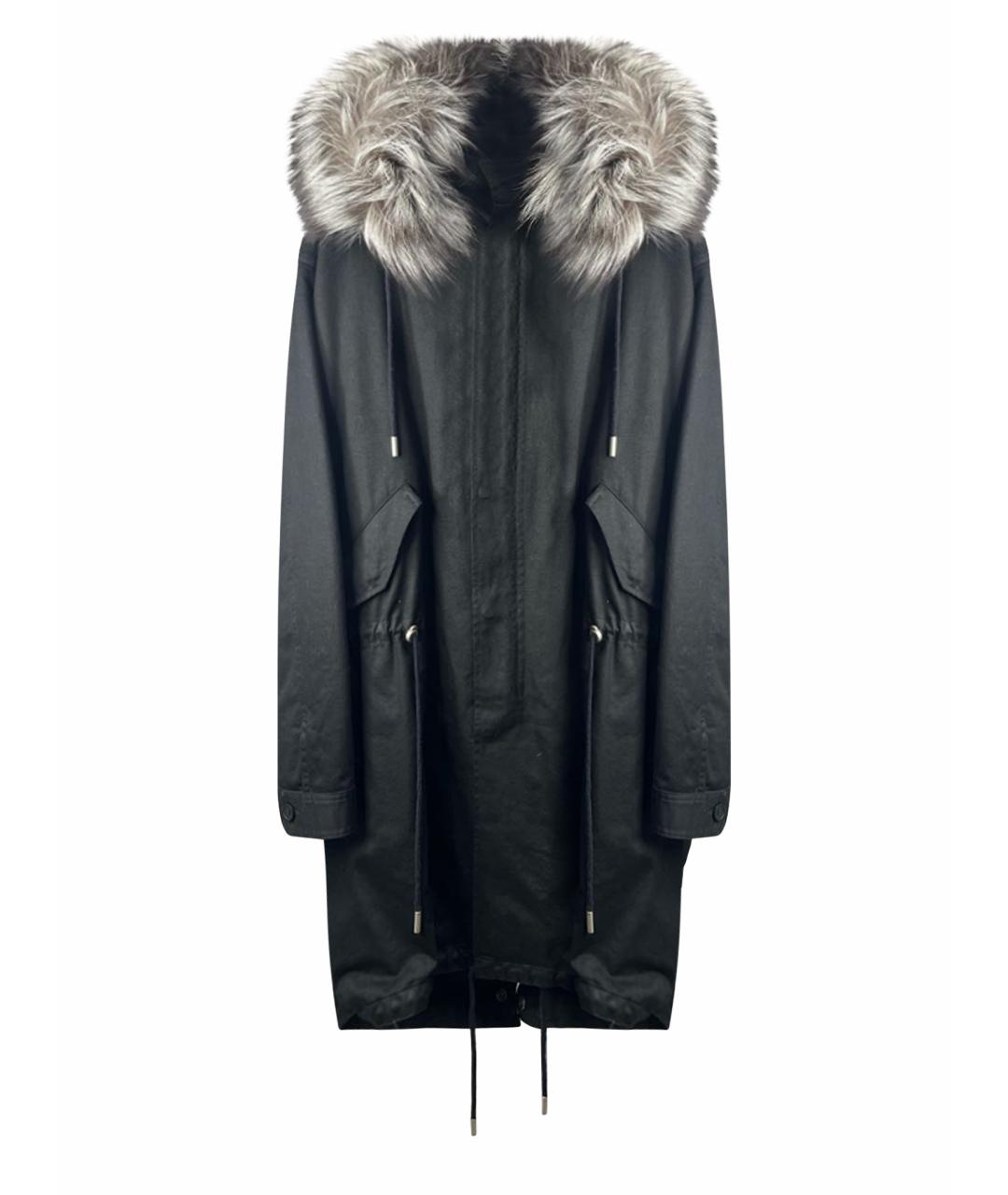 SAINT LAURENT Черная хлопковая парка, фото 1