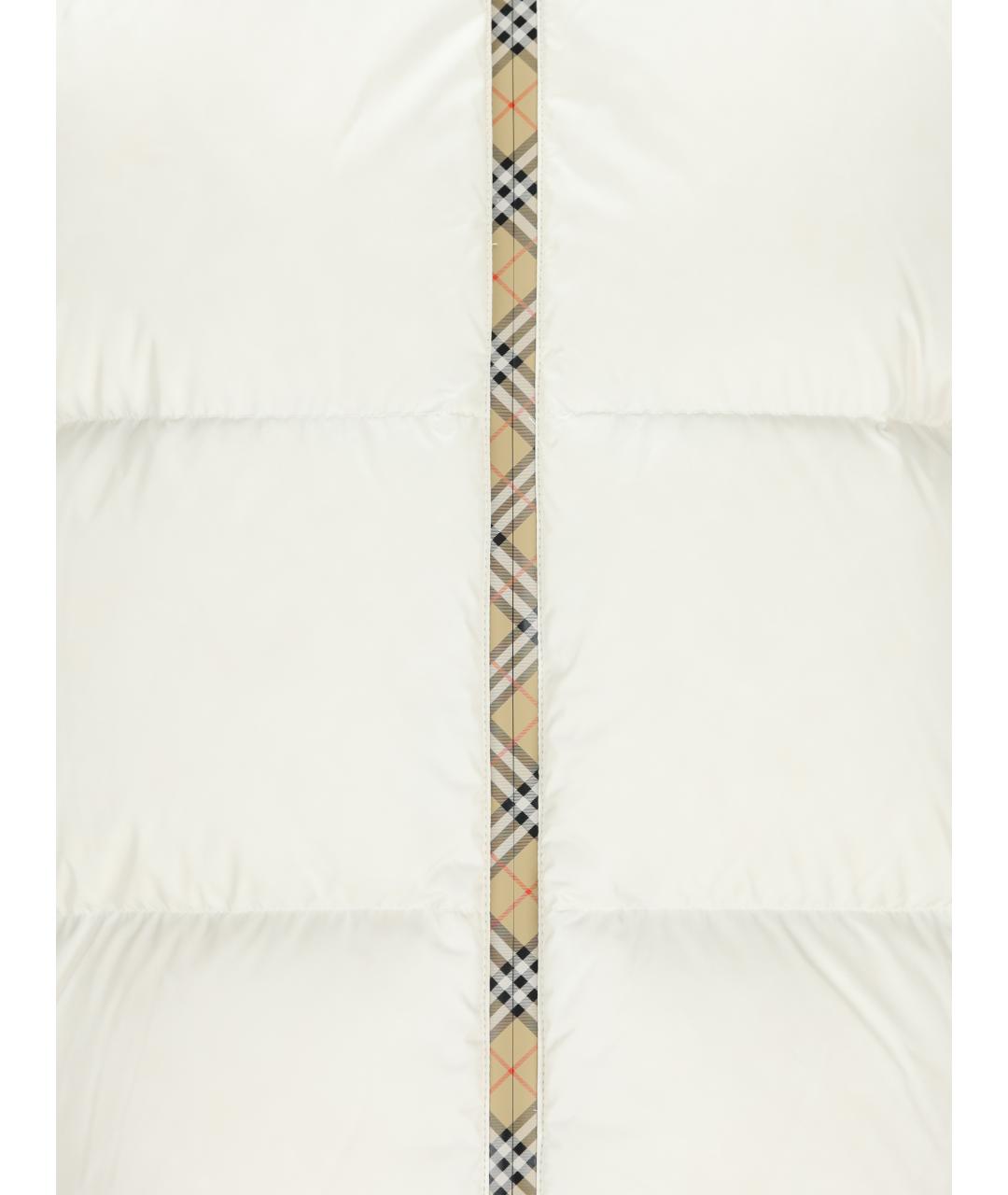 BURBERRY Белый нейлоновый пуховик, фото 4
