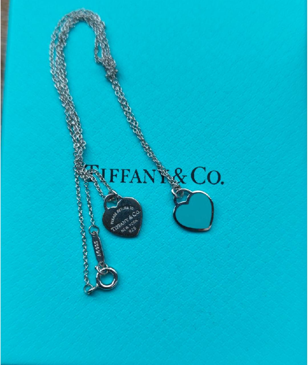 TIFFANY&CO Бирюзовая серебряная подвеска, фото 4