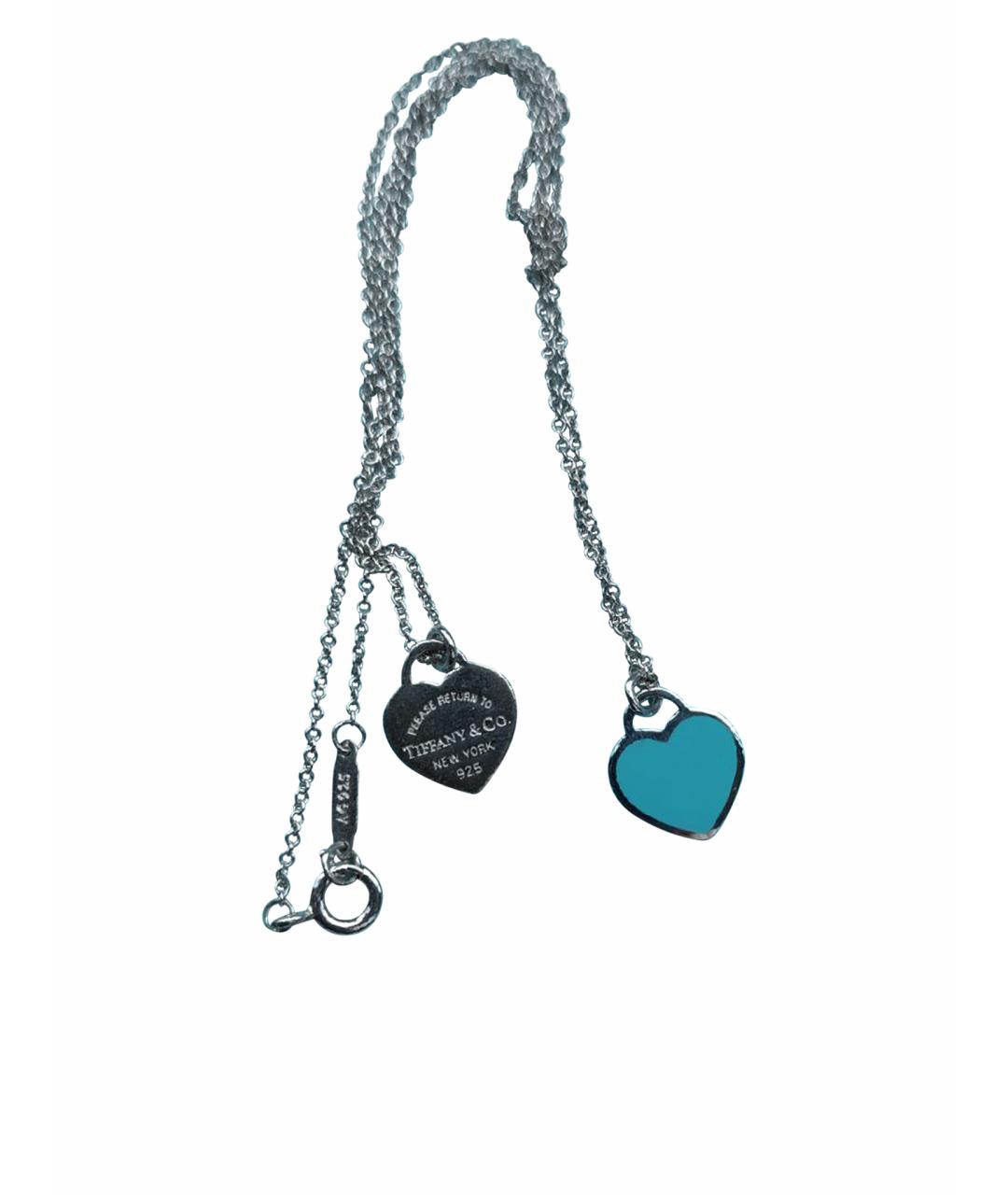 TIFFANY&CO Бирюзовая серебряная подвеска, фото 1