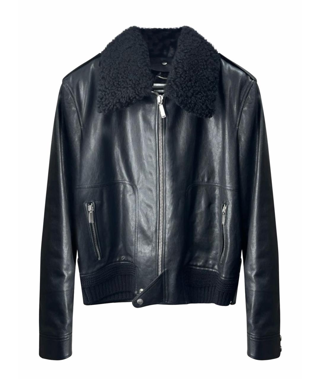 SAINT LAURENT Черная кожаная куртка, фото 1