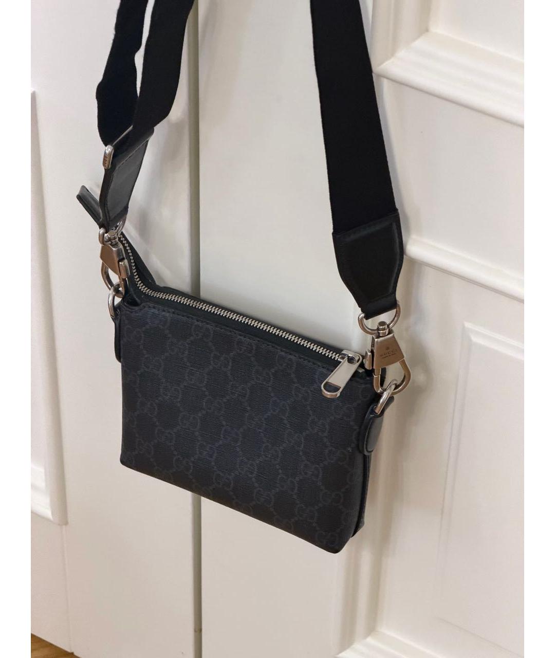 GUCCI Черная кожаная сумка на плечо, фото 3