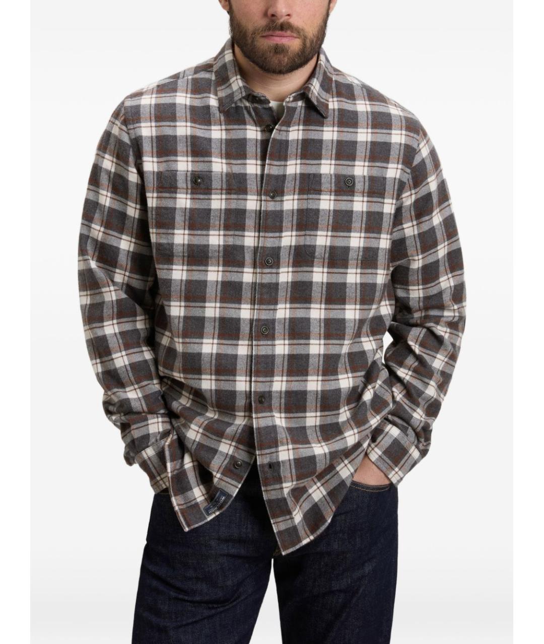 WOOLRICH Коричневая хлопковая кэжуал рубашка, фото 2