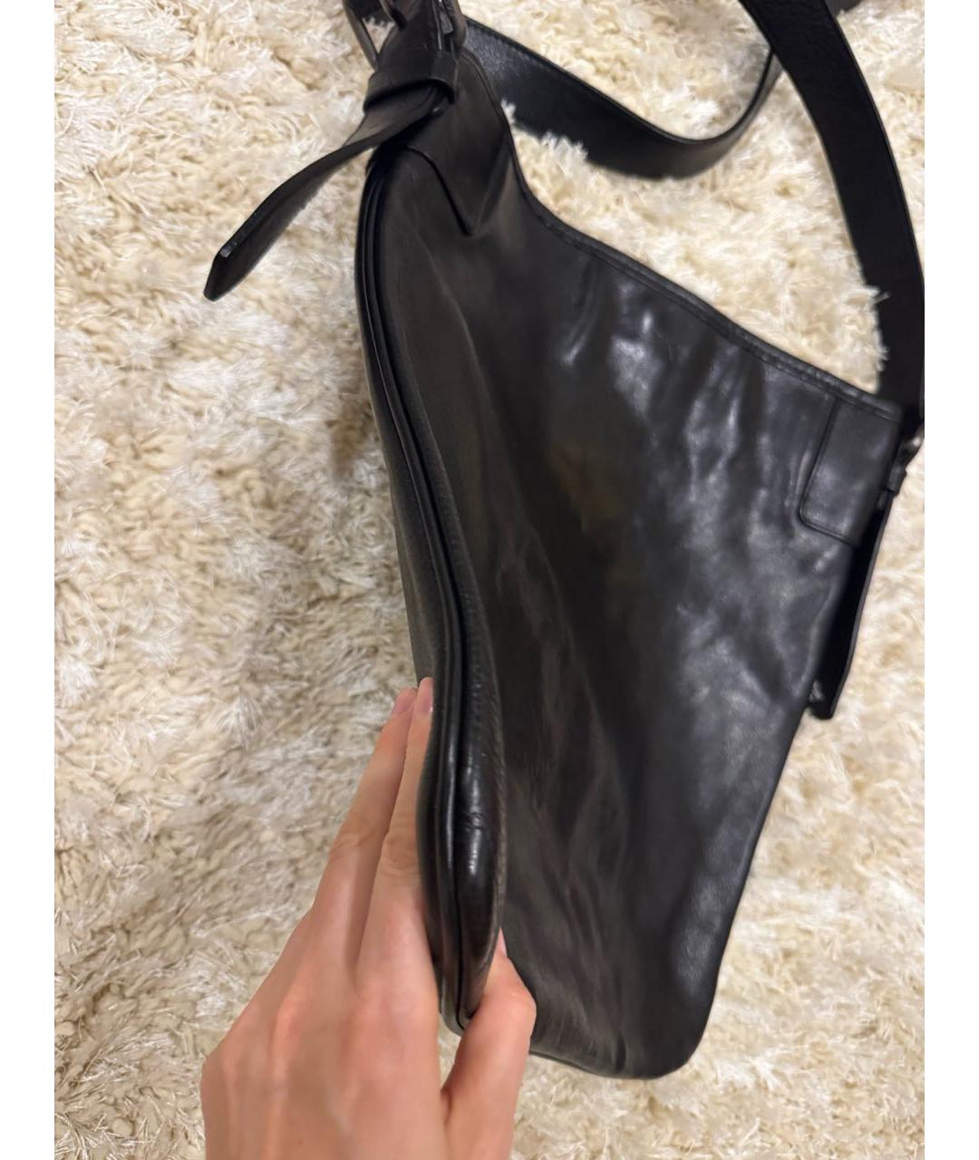 BALLY Черная кожаная сумка на плечо, фото 3