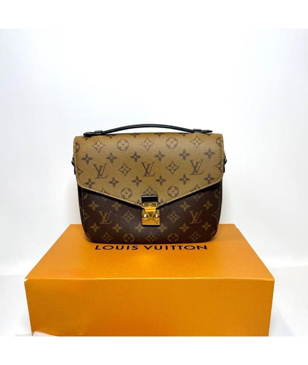 LOUIS VUITTON Бежевая сумка через плечо из канвы, фото 6