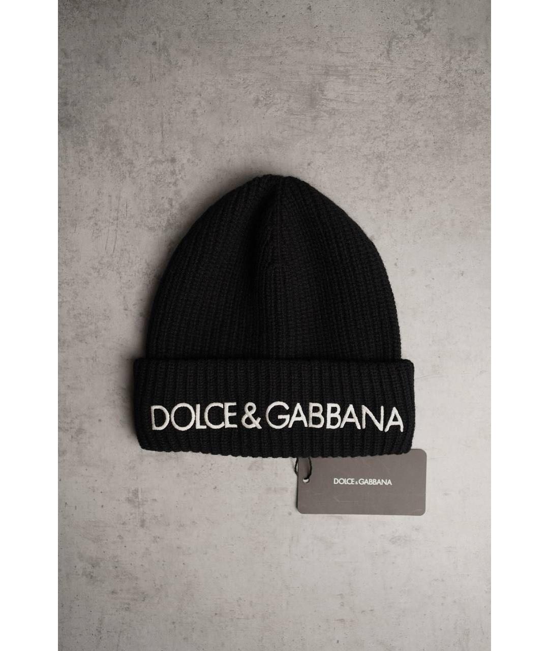 DOLCE&GABBANA Черная шерстяная шапка, фото 5