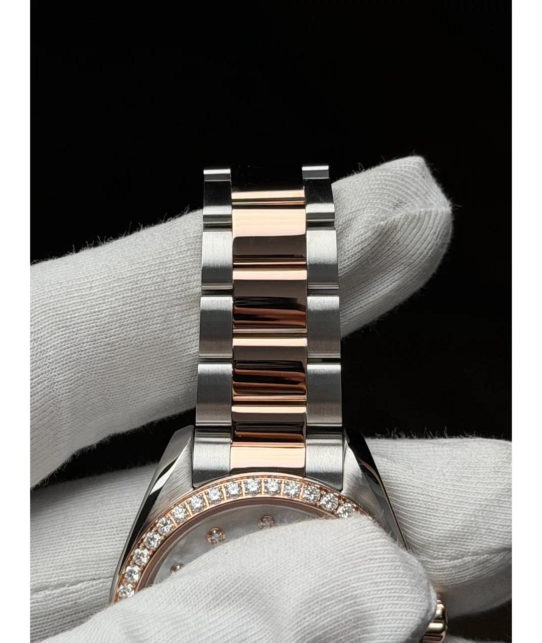 OMEGA Белые часы из розового золота, фото 5