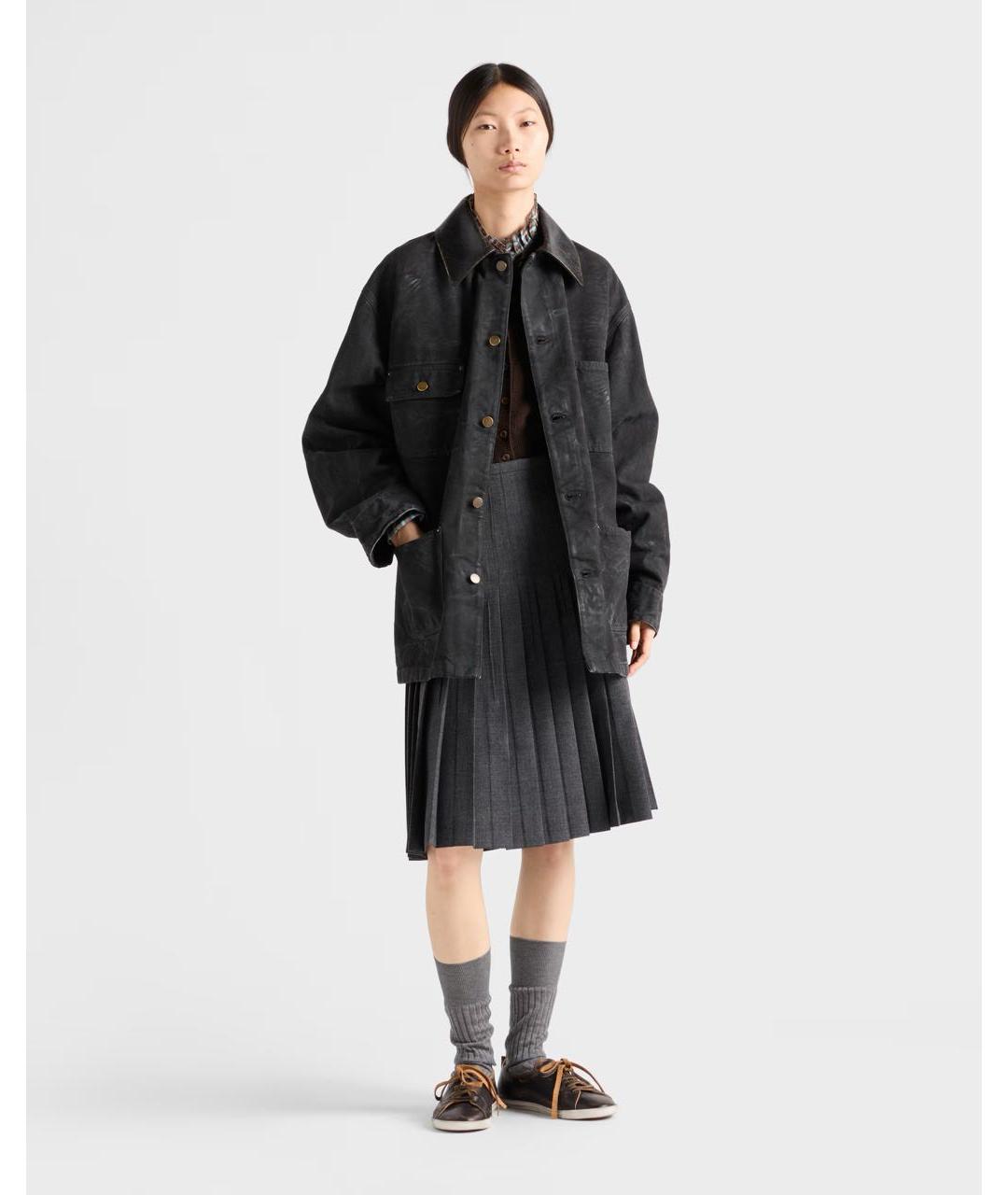 PRADA Черная хлопковая куртка, фото 2