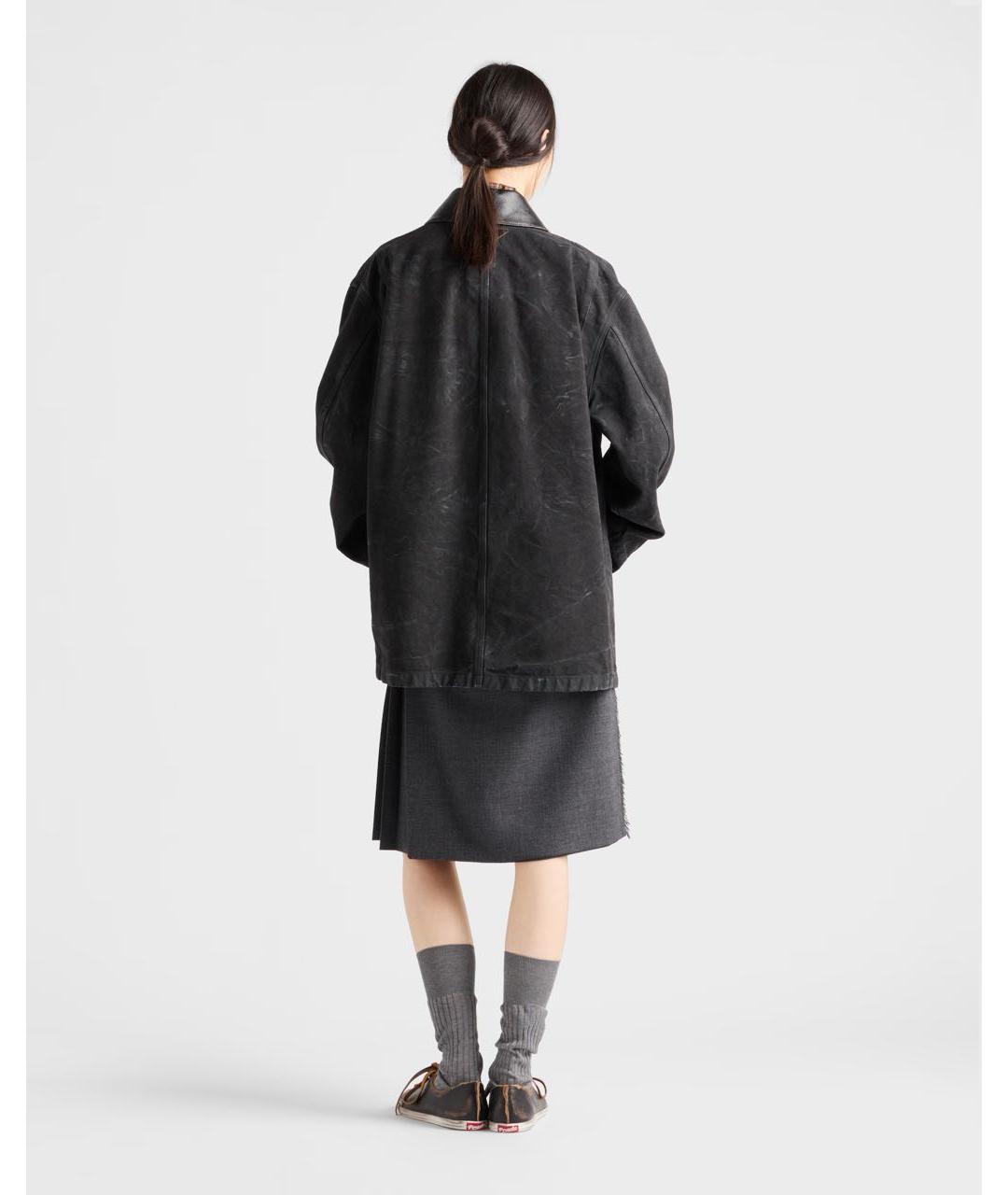PRADA Черная хлопковая куртка, фото 5