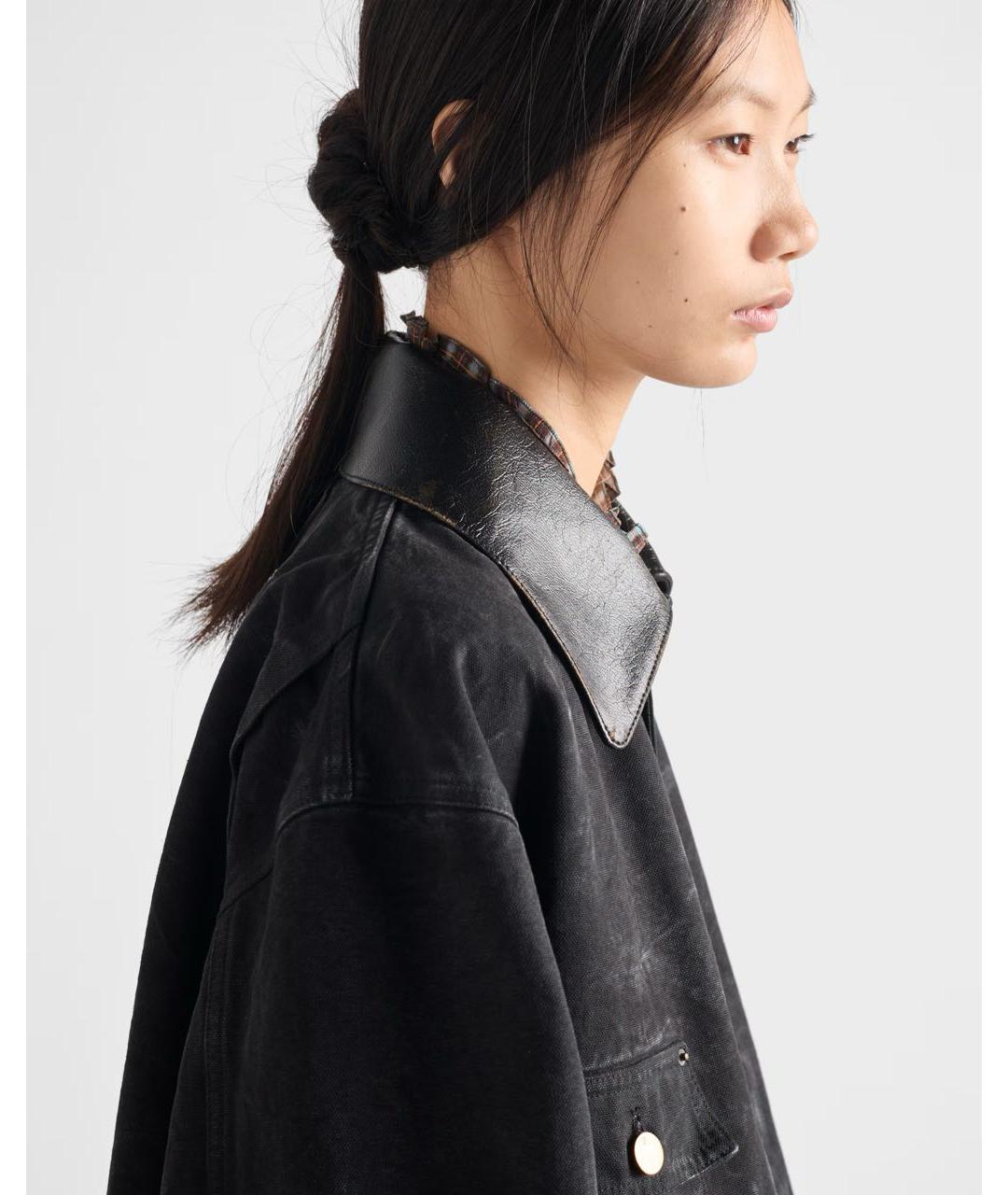 PRADA Черная хлопковая куртка, фото 3