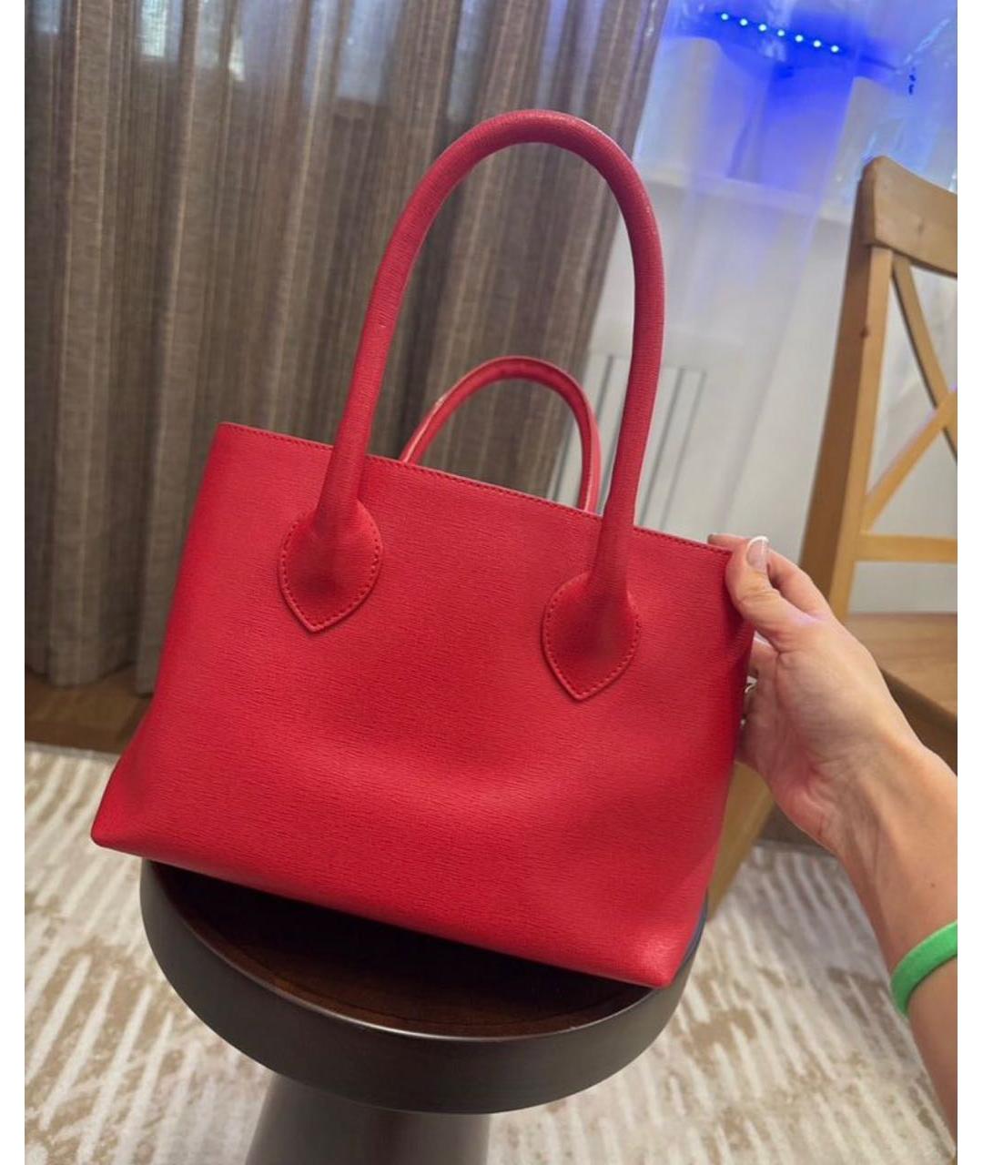 FURLA Красная кожаная сумка через плечо, фото 3