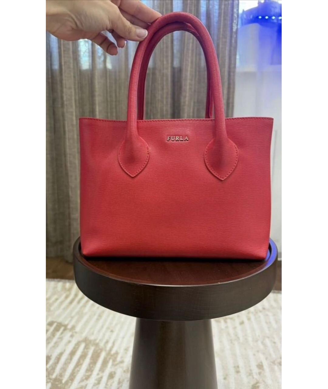 FURLA Красная кожаная сумка через плечо, фото 8