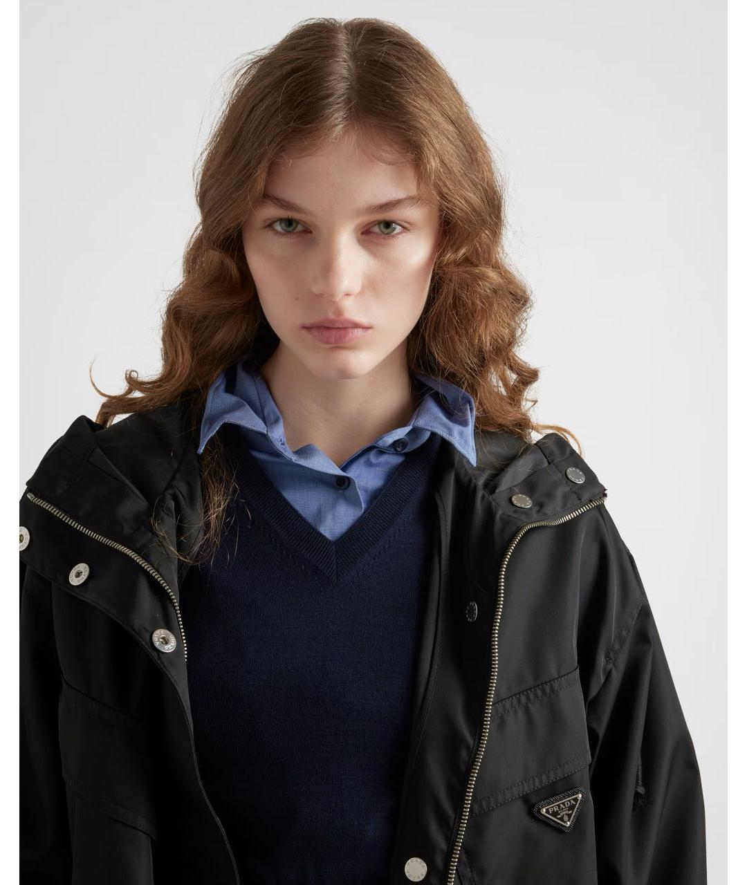 PRADA Черная полиамидовая куртка, фото 3