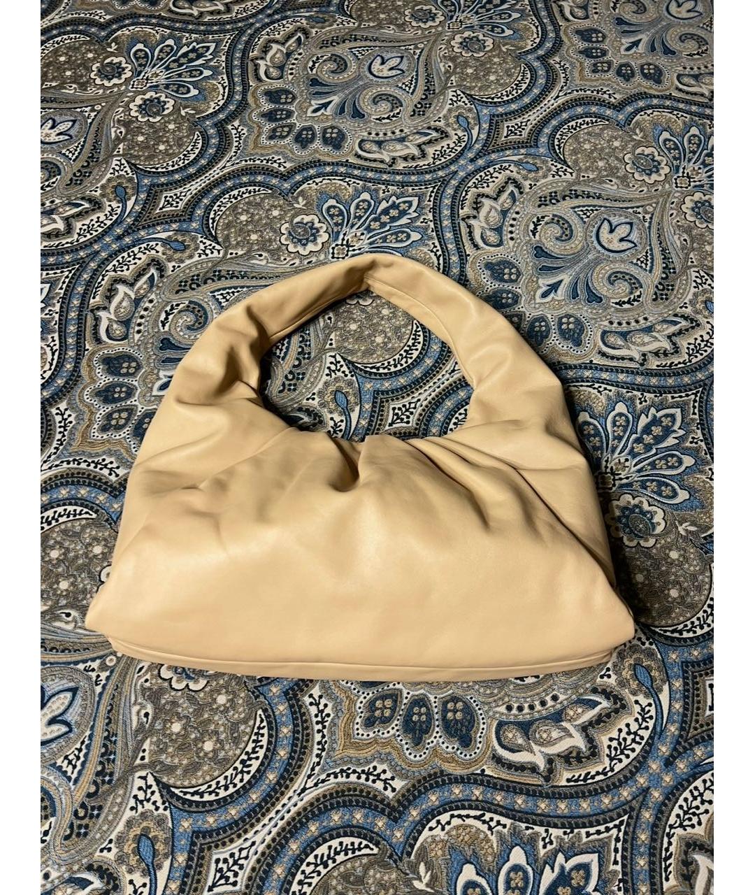 BOTTEGA VENETA Бежевая кожаная сумка с короткими ручками, фото 2
