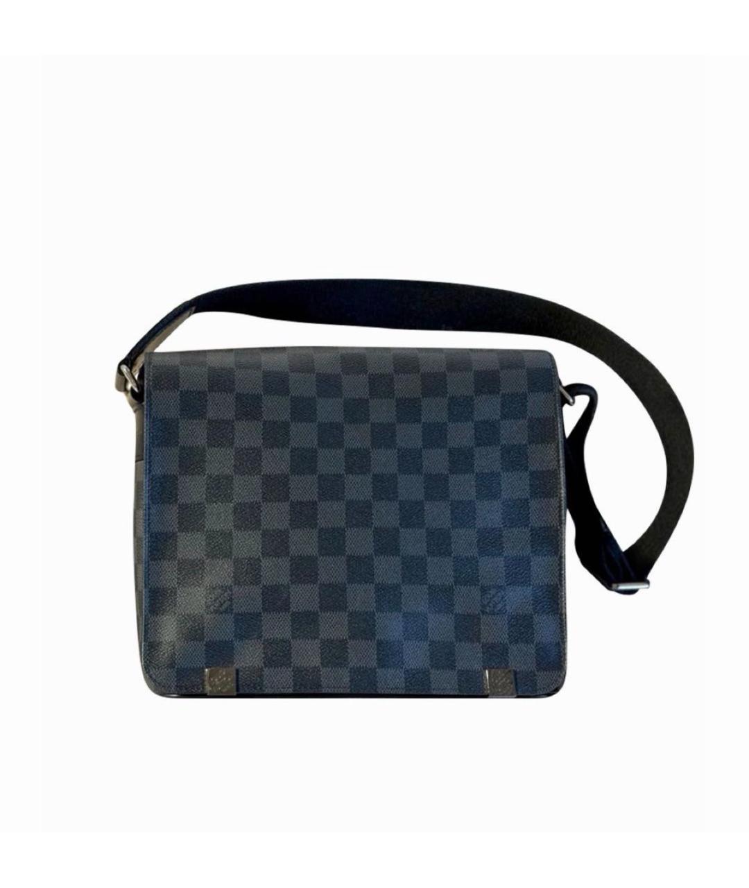 LOUIS VUITTON Серая сумка на плечо из канвы, фото 4