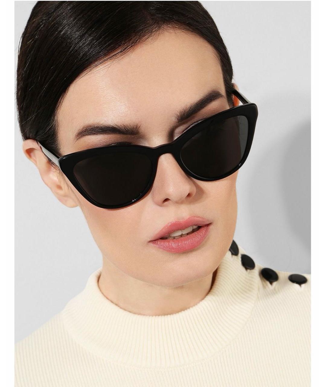 PRADA Черные пластиковые солнцезащитные очки, фото 8