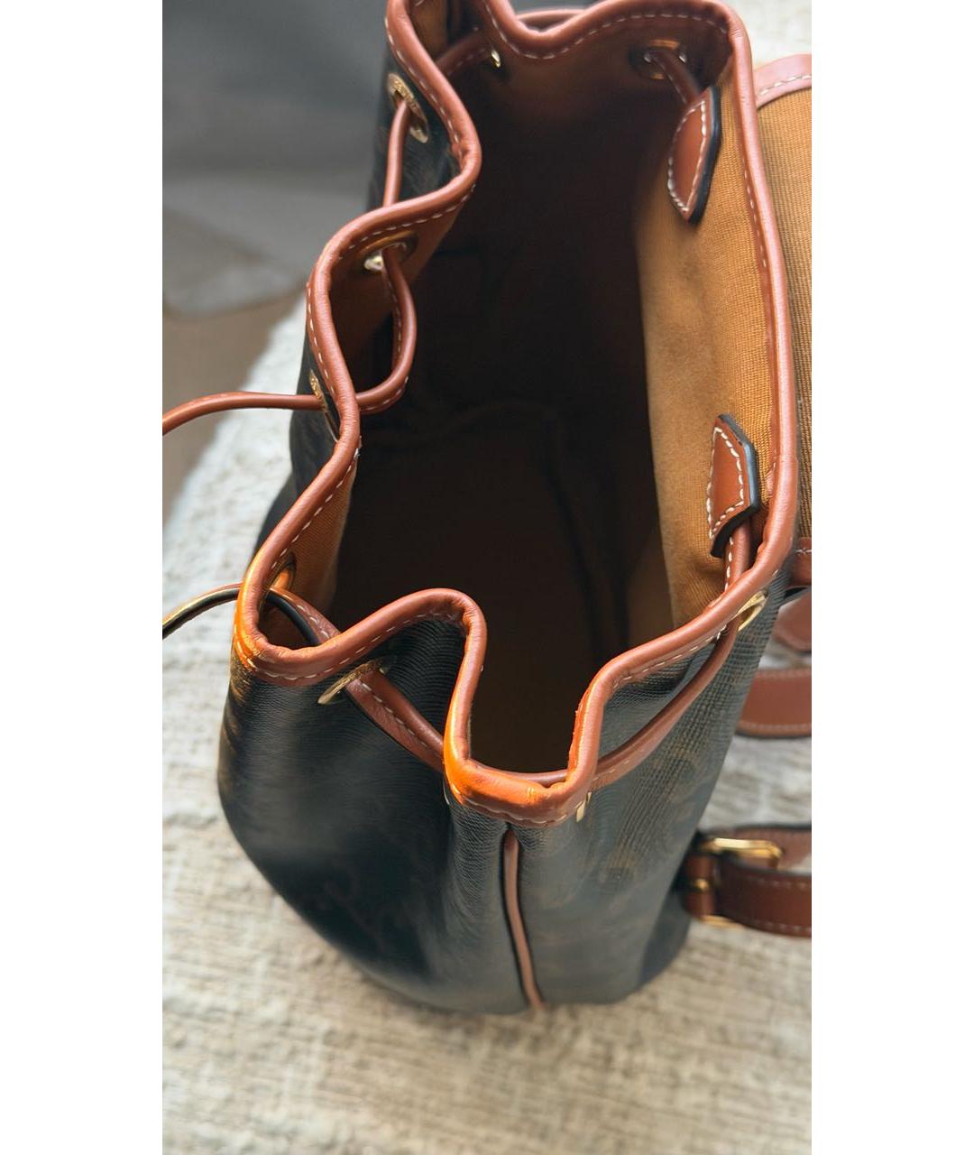 CELINE Коричневый рюкзак из канвы, фото 4
