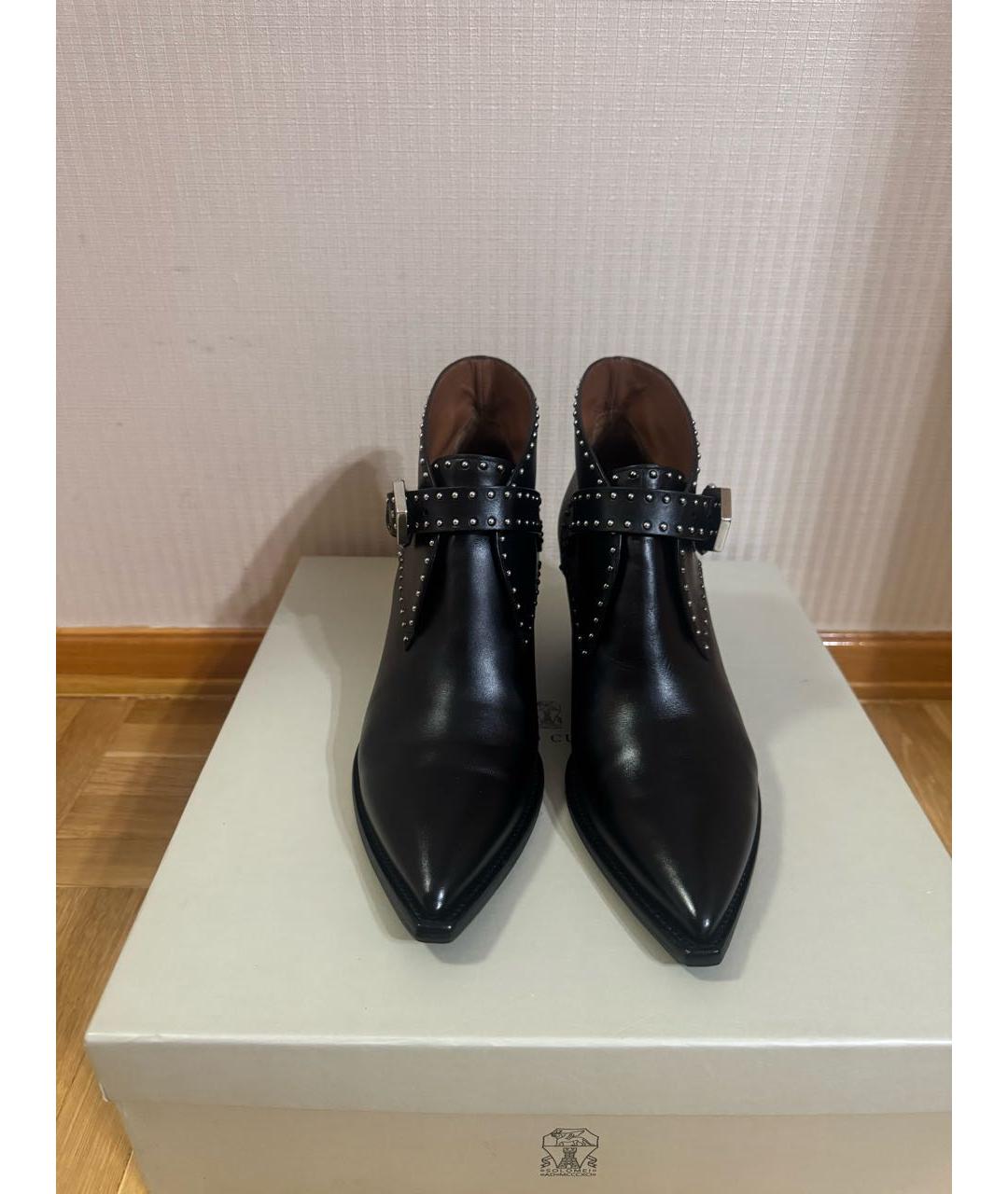 GIVENCHY Черные кожаные ботильоны, фото 2