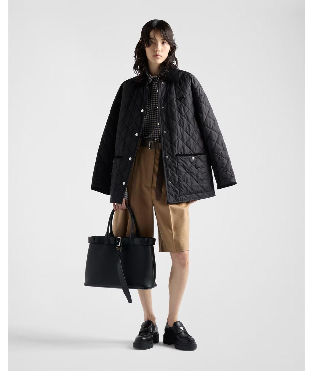 PRADA Черная полиамидовая куртка, фото 2