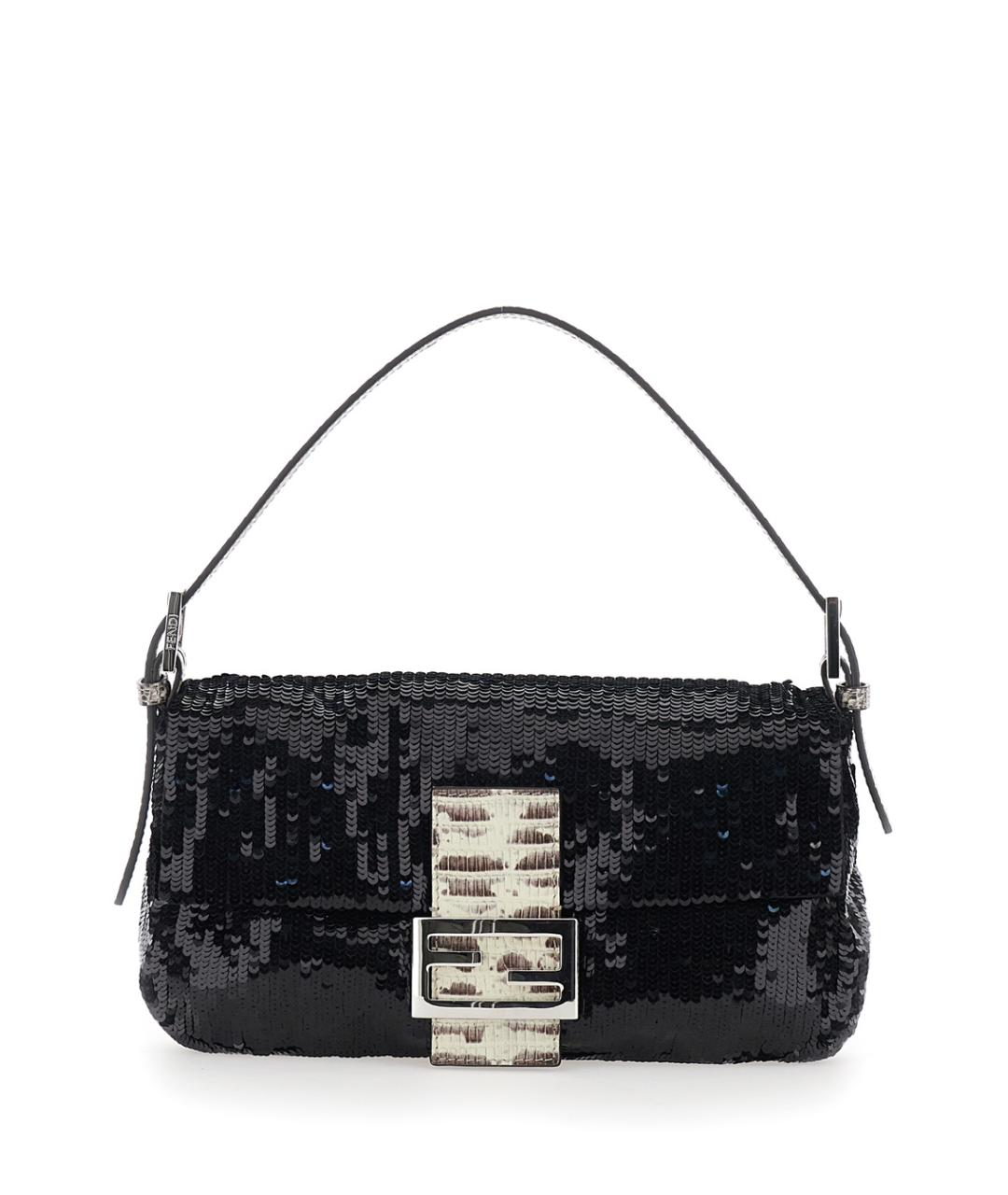 FENDI Черная тканевая сумка через плечо, фото 4