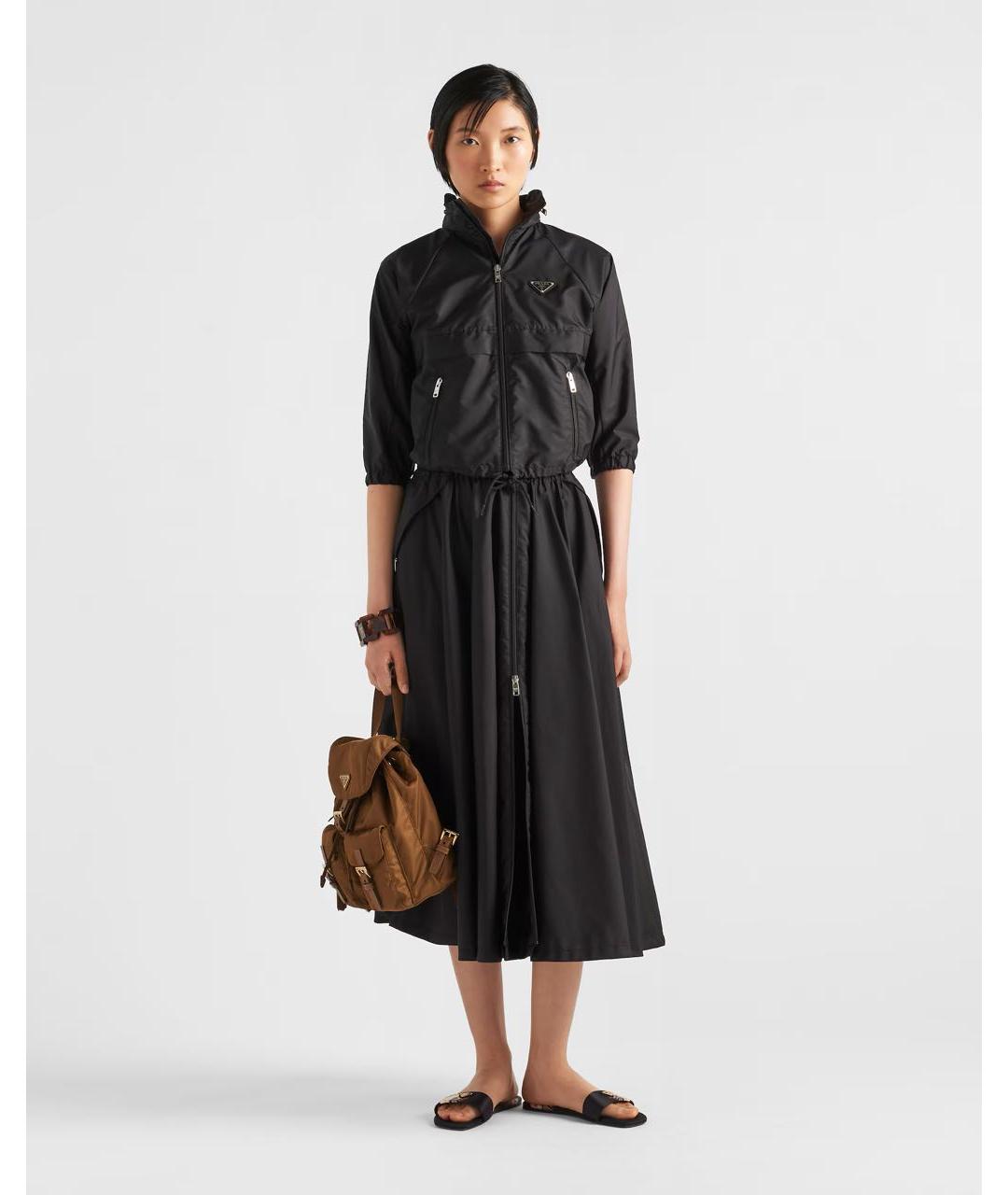 PRADA Черная полиамидовая куртка, фото 2