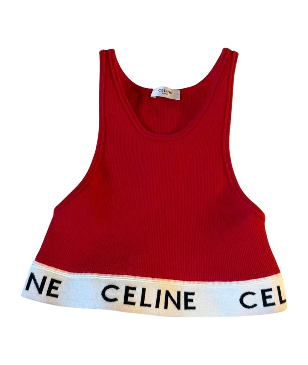 CELINE Красная майка, фото 1