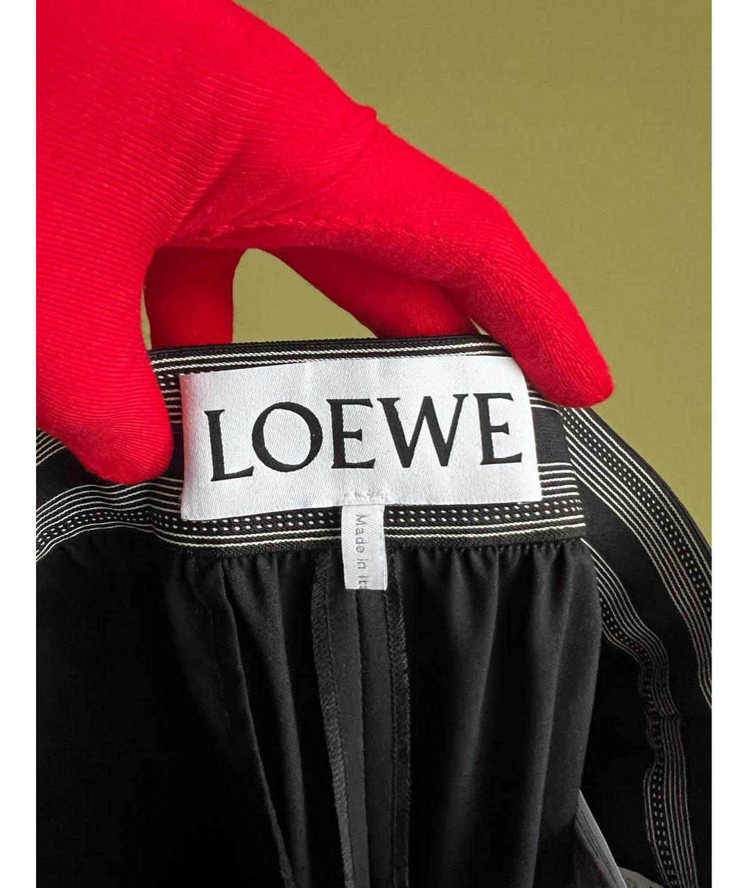 LOEWE Черные шерстяные брюки широкие, фото 7
